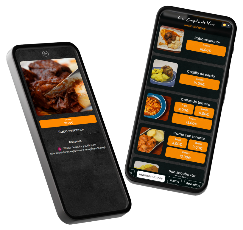 Telefono con carta digital accesible